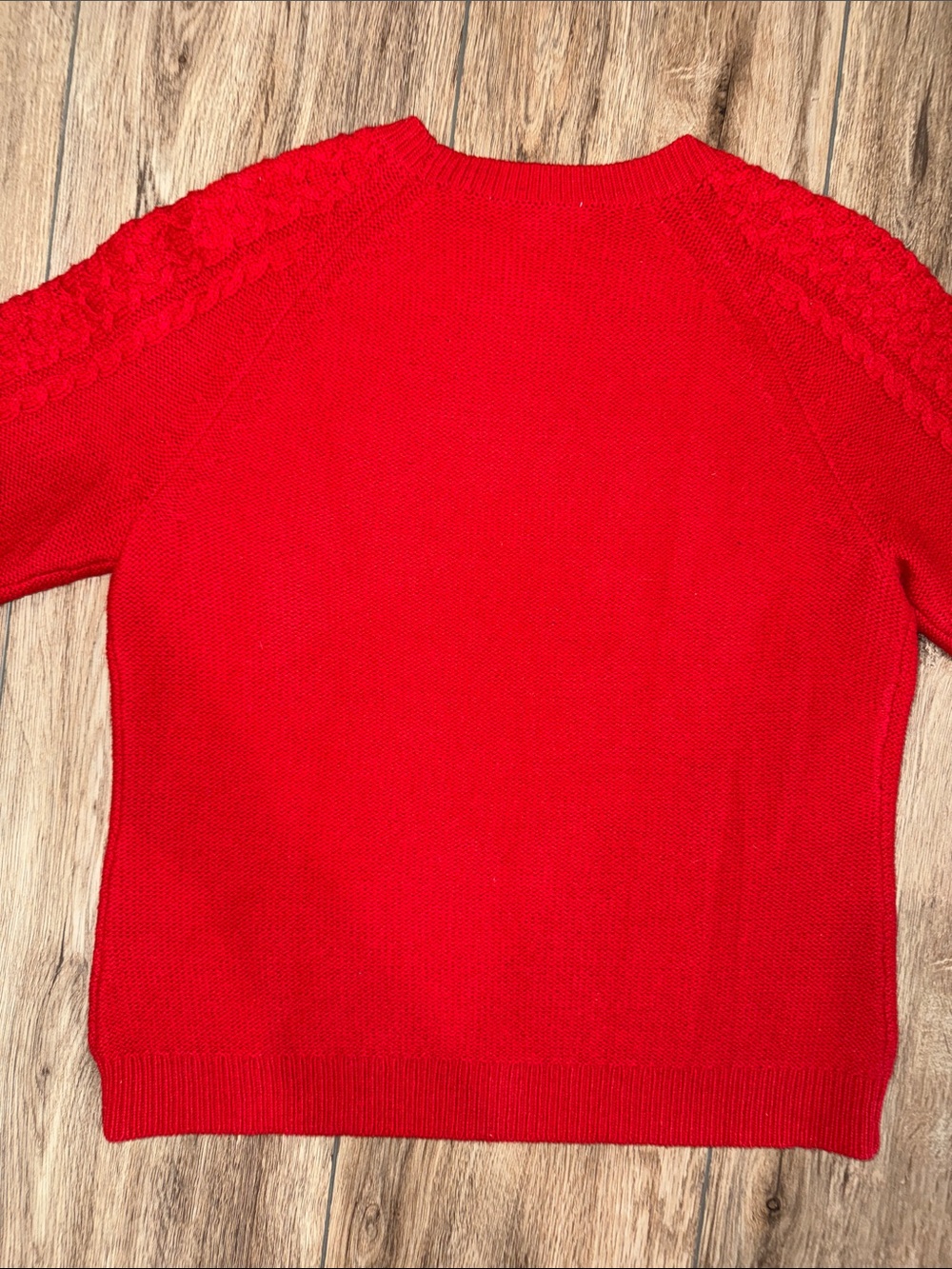 Vintage Women’s Pendleton Red Cable Knit Crewneck Sweater - Picture 7 of 7